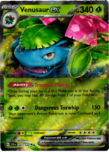 PSA 10 Venusaur ex 001/142 Stellar Crown DOUBLE RARE Pokemon 2024