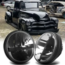 Pair 7" Round LED Headlights Hi/Lo For Chevy Truck 47-1957 C20/30 Pickup 61-1974