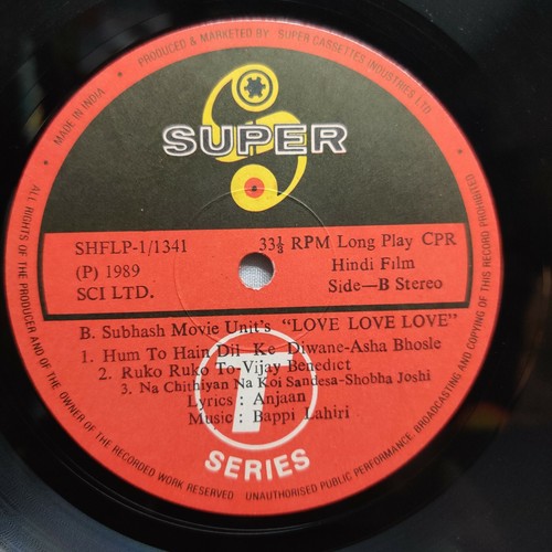 Love Love Love LP Record Bollywood Bappi Lahiri Hindi Film Rare Vinyl Indian EX - Picture 6 of 9