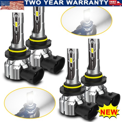 4x AUXITO 9005 & 9006 Combo Headlight LED High 6500K Low Beam Bulb Super White - 第 1/9 張圖片