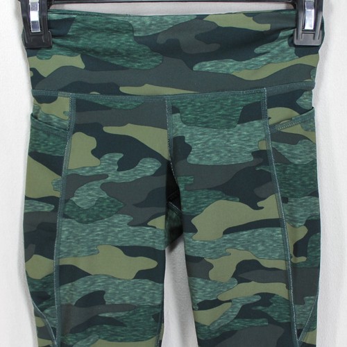 Old Navy Sports Bra and Legging Set Girls Size M 8 Green Camo Pockets Active - Picture 6 of 10