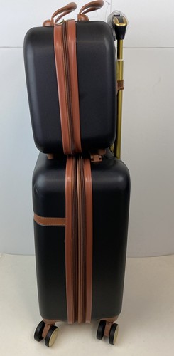 PUICHE Jewel Carry-on Cosmetic Luggage, Set of 2, Black - Picture 5 of 14