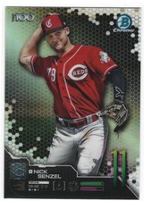NICK SENZEL 2019 BOWMAN CHROME SCOUT'S TOP 100 REFRACTOR REDS S4