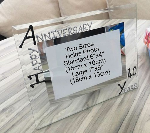 Personalised/Non Personalised 40th Anniversary Frames Land 3 Designs/2 Sizes - Picture 11 of 18