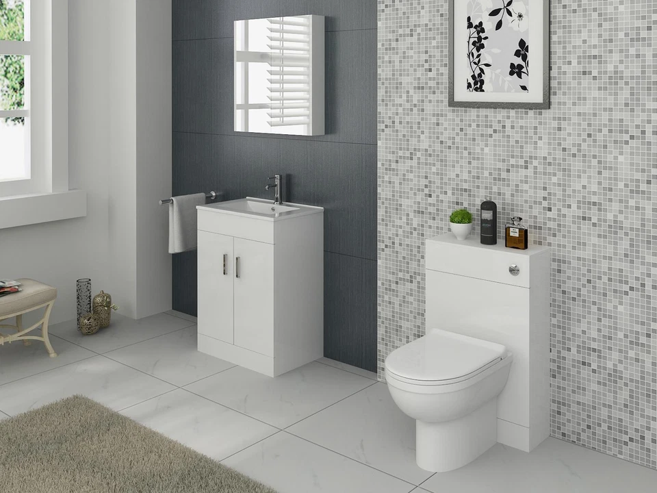 Toilet Cistern Concealed WC Unit Cabinet Back To Wall Housing Sphinx 600 x 200mm - Image 3 of 4