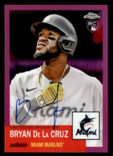 Bryan De La Cruz 2022 Topps Chrome Platinum #CPA-BDC Auto Pink #12/15