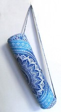 Blue Ombre Mandala Bags With Shoulder Strap Yoga Mat Carrier Indian Yoga Bags US
