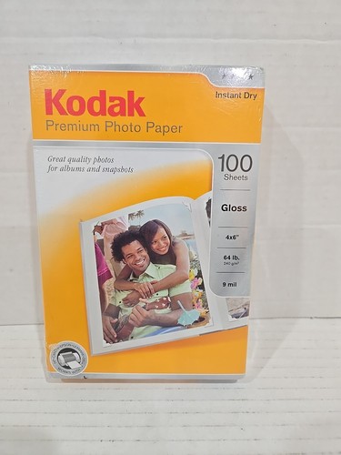 Kodak Premium Photo Paper, 4” x 6”, Gloss Finish 100 Sheets New Sealed