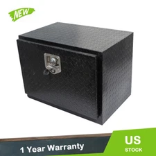 24 Inch Durable Aluminum Diamond Plate Tool Underbody Box With T - Handle Latch