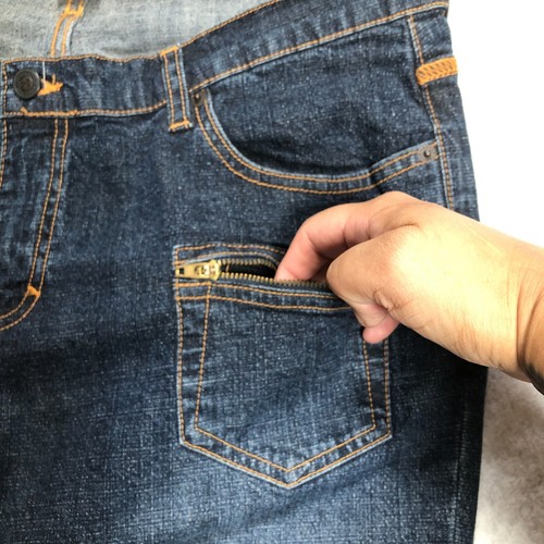 Lady Enyce Womens Jeans Sz 31 Blue Low Rise Single Button Zip Fly Flare Leg NWT - Picture 4 of 24
