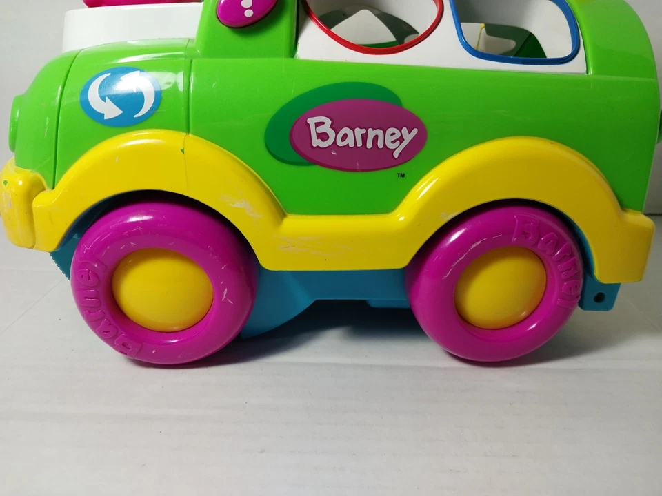 Barney Clean-up Shapes 10 英寸卡车电子会说话的美泰 2001 年工作无形状 — 第 3/4 张图片