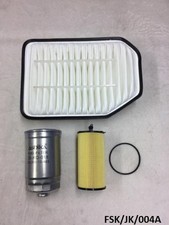 Air, Oil Filter & Fuel Filter for Jeep Wrangler JK 2.8CRD 2007-2017  FSK/JK/004A