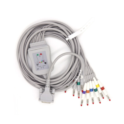ECG Holter Cable 10-lead EKG Snap wire Fit for Schiller AT4, AT10, AT101 Monitor