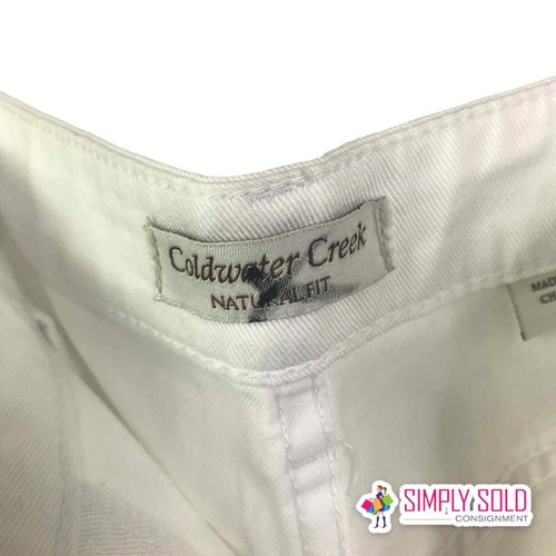 Coldwater Creek Natural Fit Damen Jeans High-Rise weiß Baumwolle Stretch Gr. 10 - Bild 6 von 9