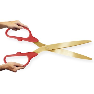 25/" Red//Silver Ceremonial Ribbon Cutting Scissors for Grand Opening