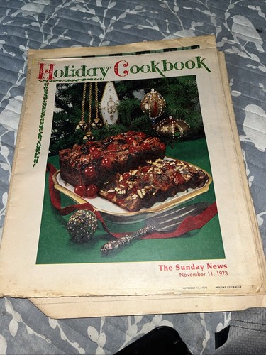 1970 DETROIT NEWS HOLIDAY COOKBOOK Lot  newspaper color supplement RECIPES - Picture 4 of 7
