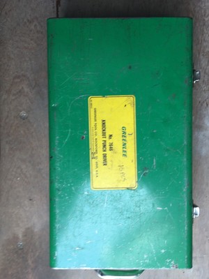 GREENLEE Hydraulic Pump 767 Knockout Set # 7646 With 3/4-3 Inch Punch And Dies