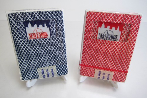 Carte da gioco New York New York Casino rosso e blu Aristocrat Club Special - Foto 2 di 4