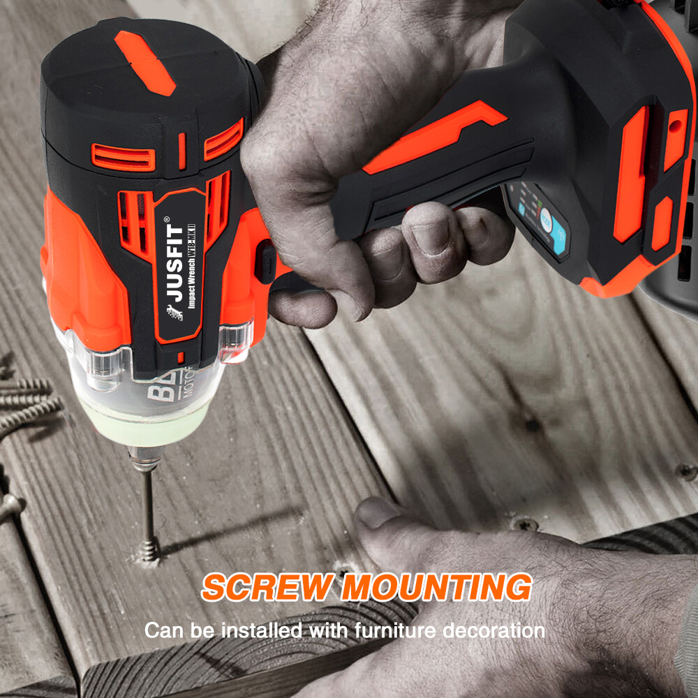 JUSFIT Cordless Impact Wrench Brushless Driver Rattle Gun For Makita