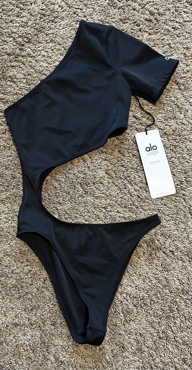 BRAND NWT!!! ALO YOGA Black Stretch Cutout Side BODY WAVE