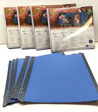 Creative Memories 7x7 Black N Blue Scrapbook Pages LOT of 4 New Sealed 1 Opened