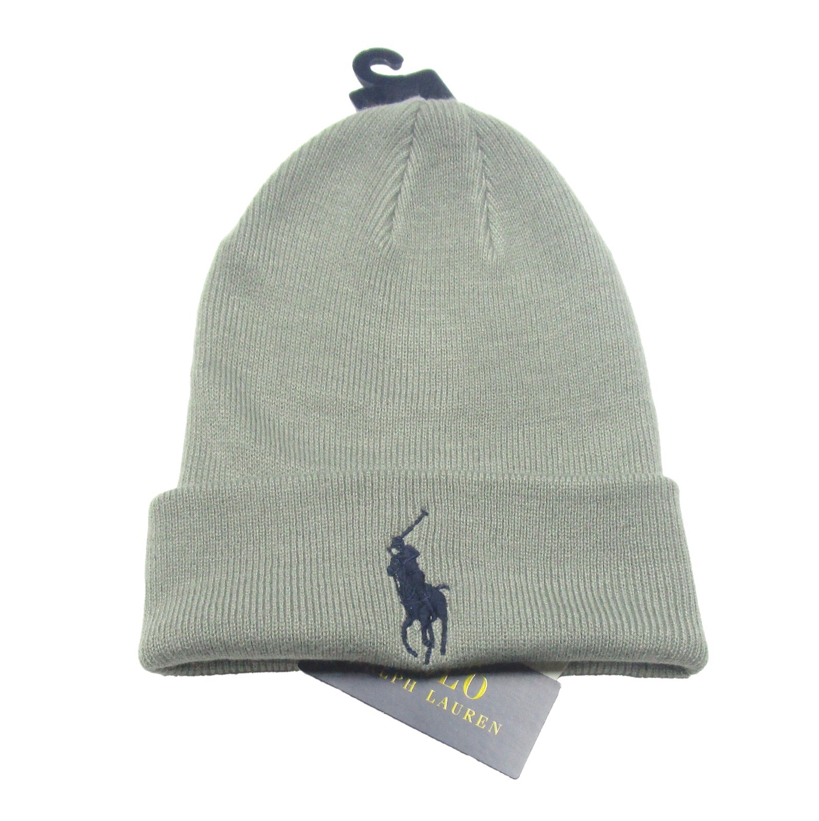 Polo Ralph Lauren Uomo Grigio Big Pony Logo Polsino a costine