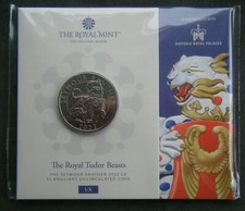 2022 Seymour Panther Tudor Beasts UK £5 BU Coin Royal Mint Sealed Pack in stock