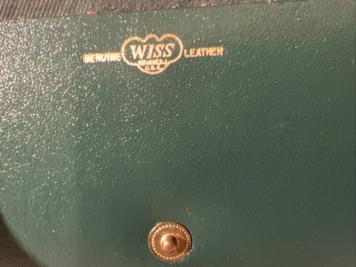 Vintage Wiss Pinking Shears Scissor Zig Zag 9 1/2” Long Newark NJ Leather Case - Picture 3 of 10