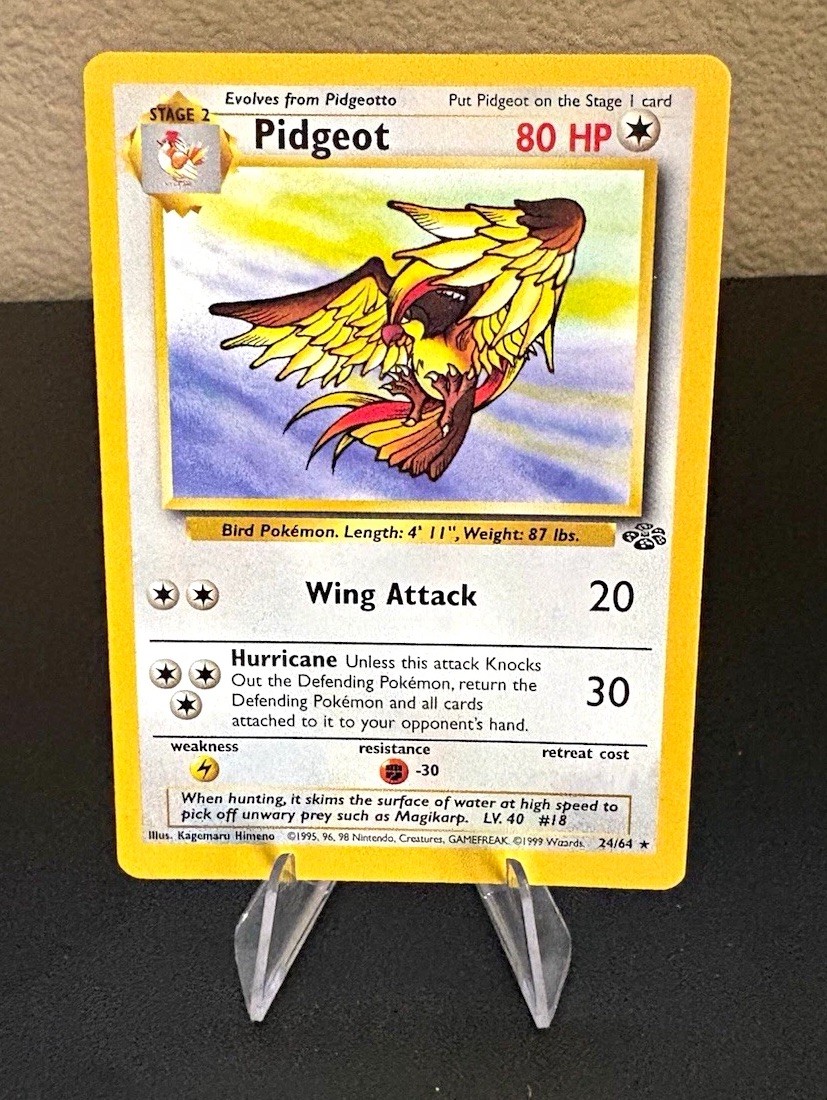 Pokemon TCG Pidgeot 24/64 Jungle Rare 1999 Wizards of the Coast English 80 HP