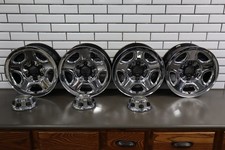 99-06 Chevrolet Silverado 16x6.5 Chrome Clad Steel Wheel Set