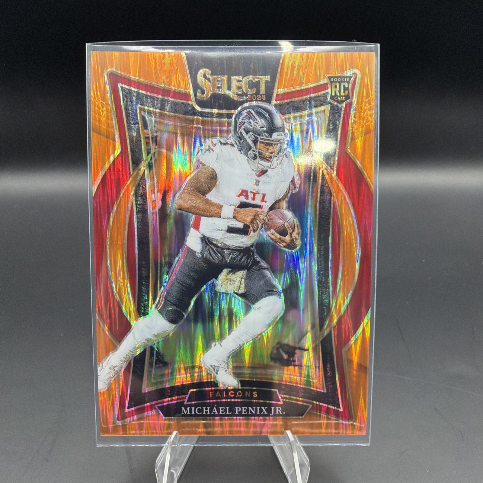 2024 Panini Select - Concourse Michael Penix Jr. #80 Orange Shock Prizm /499