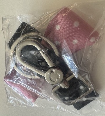 NEW Harveys Seatbelt Bag Click N Go CNG Bow Keychain Black Pink Polka Dot Dottie