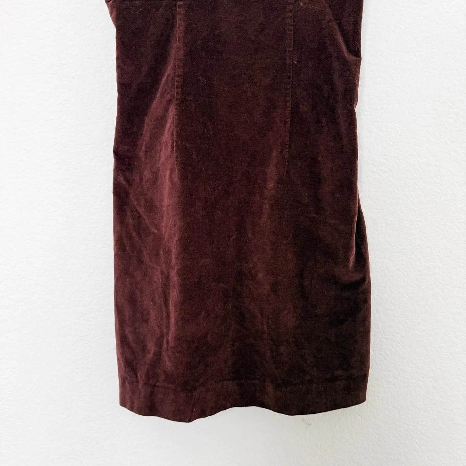 Y2K Urban Outfitters Women Velvet Dress Size XS Brown Mini Fairy Grunge Coquette - Image 3 of 4