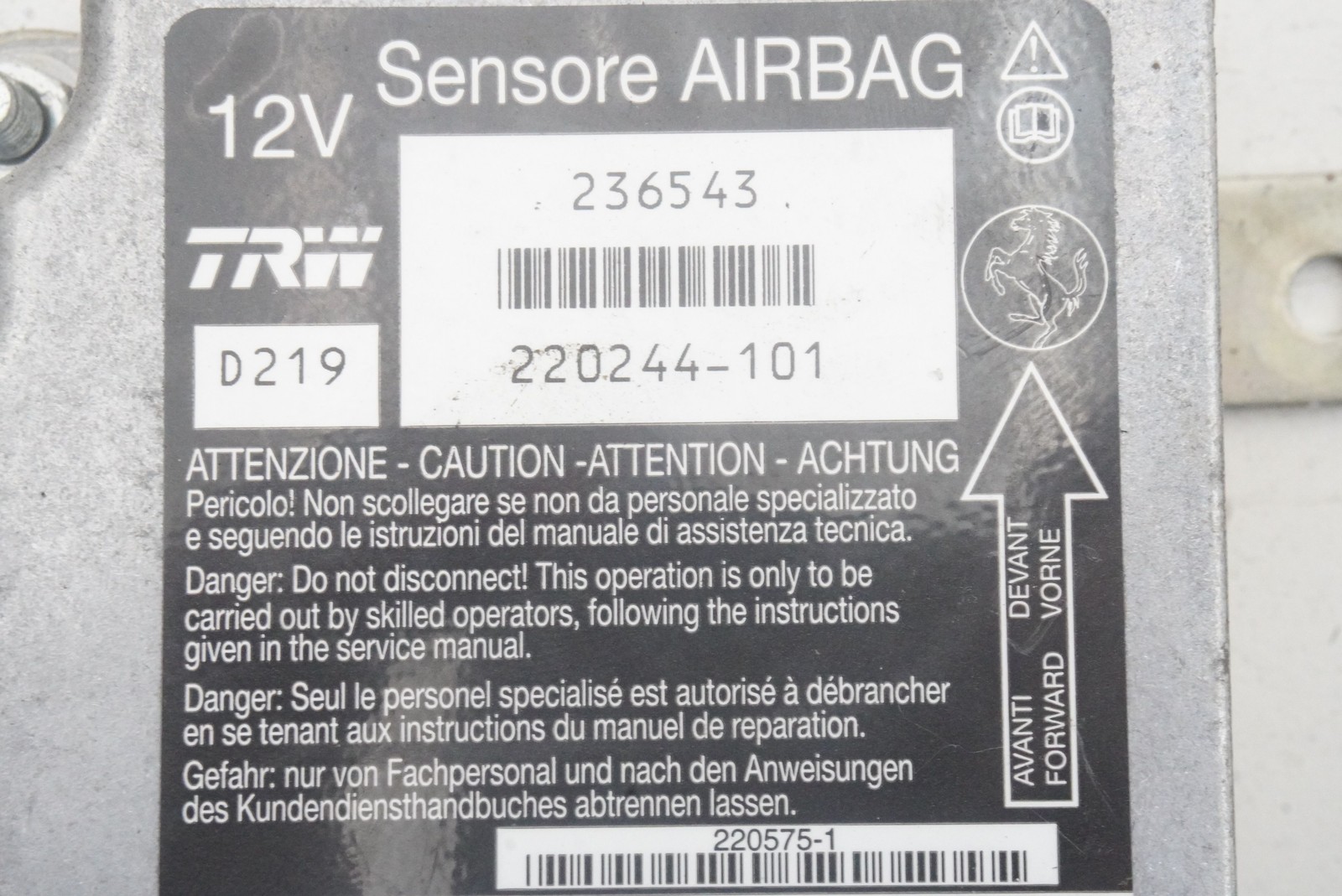 Ferrari California Airbag P/N 236543