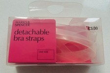 M & S  Pair Clear Invisible Bra Straps Adjustable Detachable Transparent