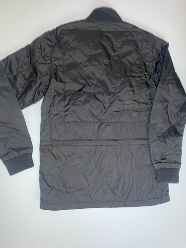 Vtg Diesel Quilted Bomber Jacket Black Nylon Workwear Style Size S Padded Lined - Picture 3 of 16