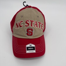 NEW NC State Wolfpack Fan Favorite Mens Adjustable Hat Red Khaki NCAA