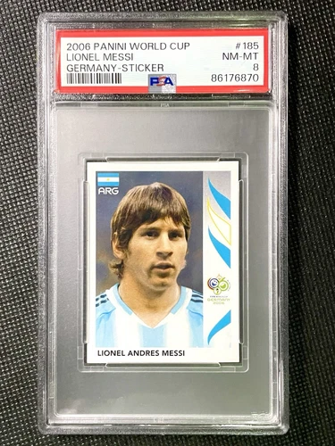2006 Panini World Cup Germany Lionel Messi Argentina Sticker NM-MT PSA 8 #185