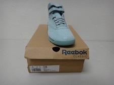 Reebok Classic Freestyle High Top Women's 7 Suede Pastel Blue Hook Loop Strap