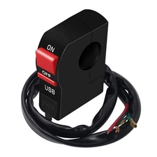 12V Plastic Blue Light USB Socket Splitter Charger Power Adapter For Motorcycle