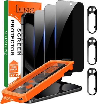 3 Pack Privacy Screen + 3 Camera Lens Protector for Google Pixel 10 Pro XL
