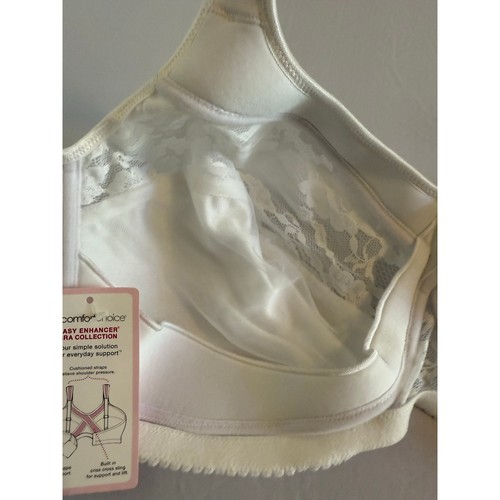 Comfort Choice NWT Women's 46C Easy Enhancer Unlined Wireless Classic Lace Bra - Picture 4 of 12