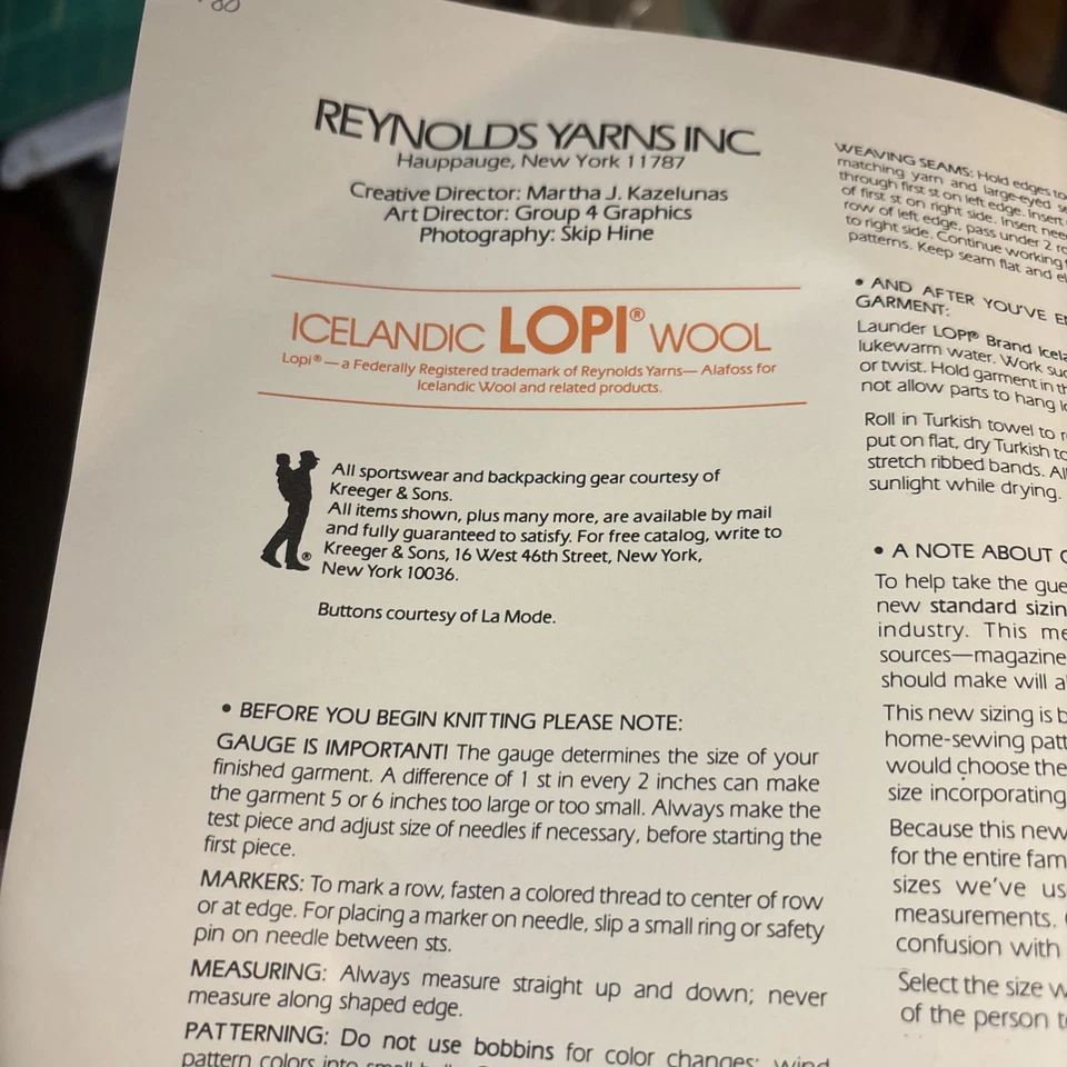 Vintage Lopi Icelandic Knitting Patterns - 1980 - Image 3 of 4