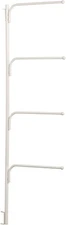 Household Essentials Hinge-It Clutterbuster 4-Bar Towel Rack – White Over Door