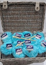 Vintage Novita of Finland Must Feather wool yarn blue 9 x 50g balls skeins