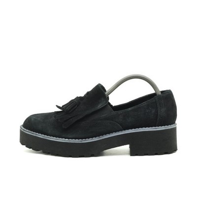 Creeks Damen Slipper EU 40 Quasten Schwarz Quasten, Plateau, Komfort Since 1974