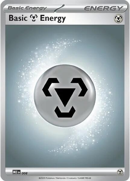 Basic Metal Energy 8 Reverse Holo Pokemon MEE: Mega Evolution Energies NM