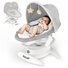 Zoicay 3-in-1 Baby Swing for Infants to Toddler with Motion Detection, White