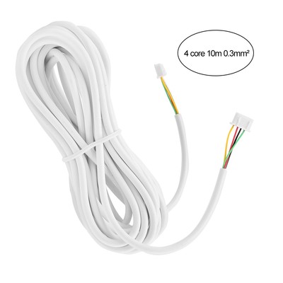 10m 0.3mm 4-Core Round Flexible Copper Cable Fit For Video Doorbell Intercom Hot