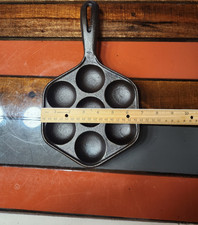 Cast Iron Aebleskiver Pan, 7-Well,  restored ...